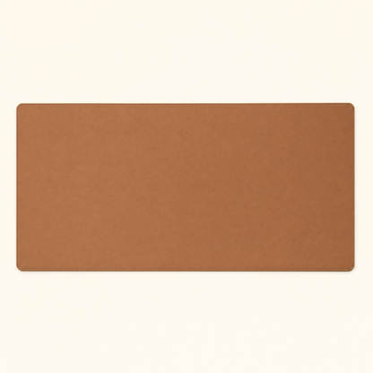 Deskmat Essentiel marron en cuir PU sur fond clair