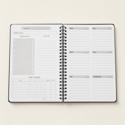 Mise en page hebdomadaire du lundi au dimanche